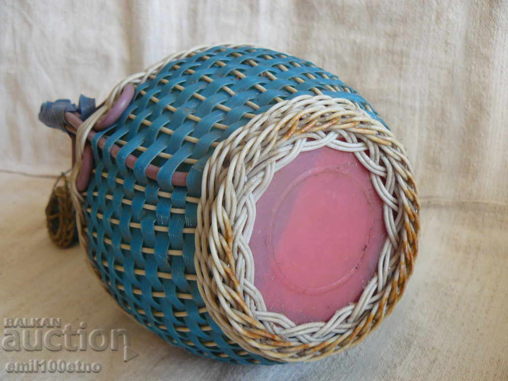 Bottle - damajana with braid - 5