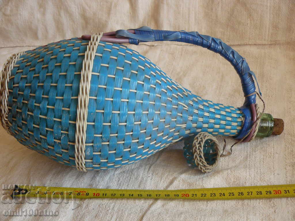 Bottle - damajana with braid - 6