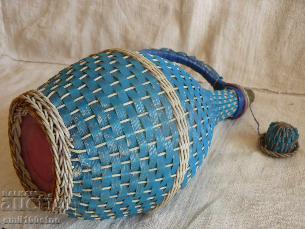 Bottle - damajana with braid - 7