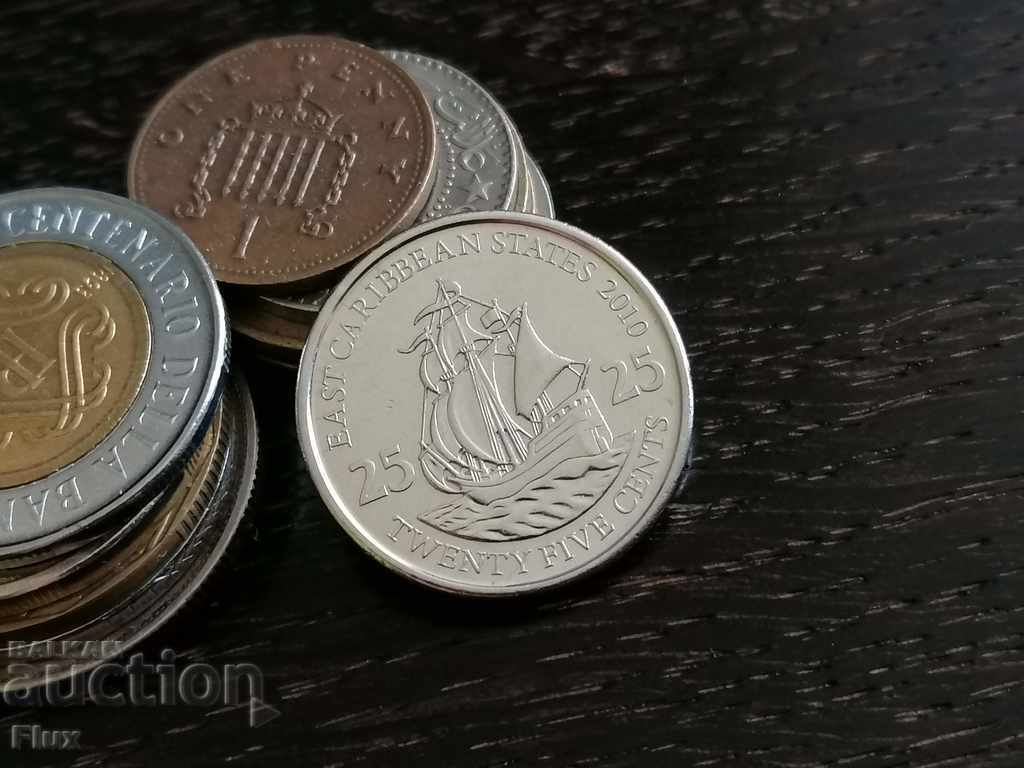 Coin - Eastern Caribbean States - 25 cents | 2010 Coin - Eastern Caribbean States - 25 cents | 2010