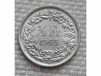 1/2 franc 1965 Elveția. Ștampilă !!!!!! # 2