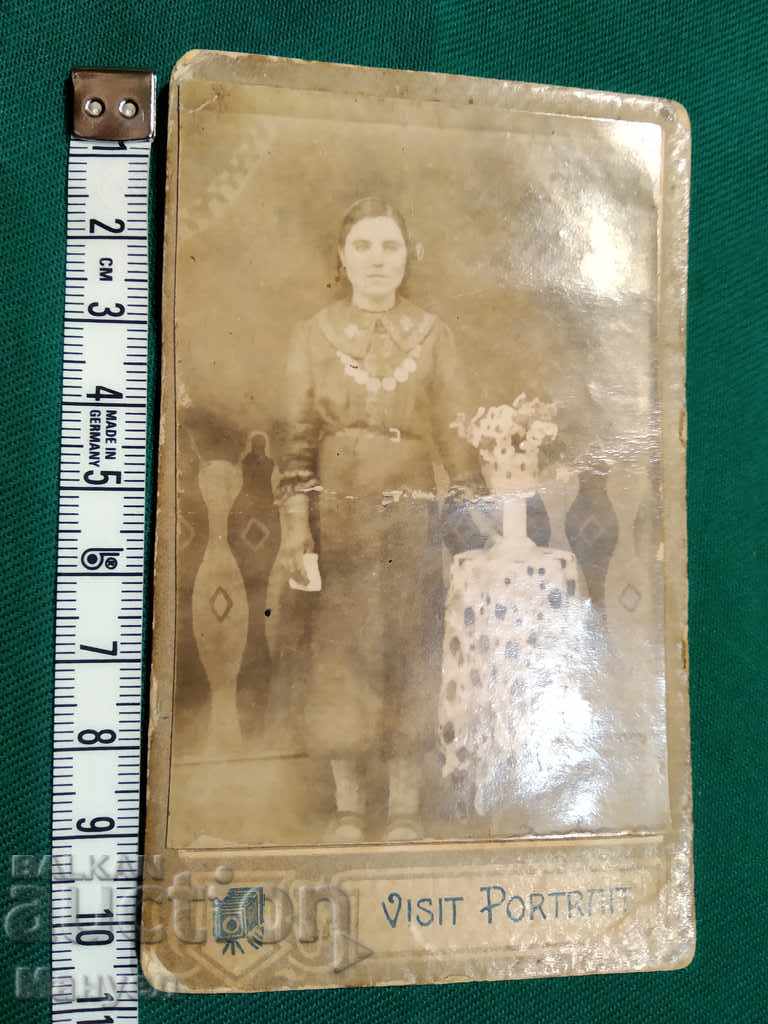 I am selling an old photo - cardboard with an interesting print. with price 10.00 BGN | € 5.11
