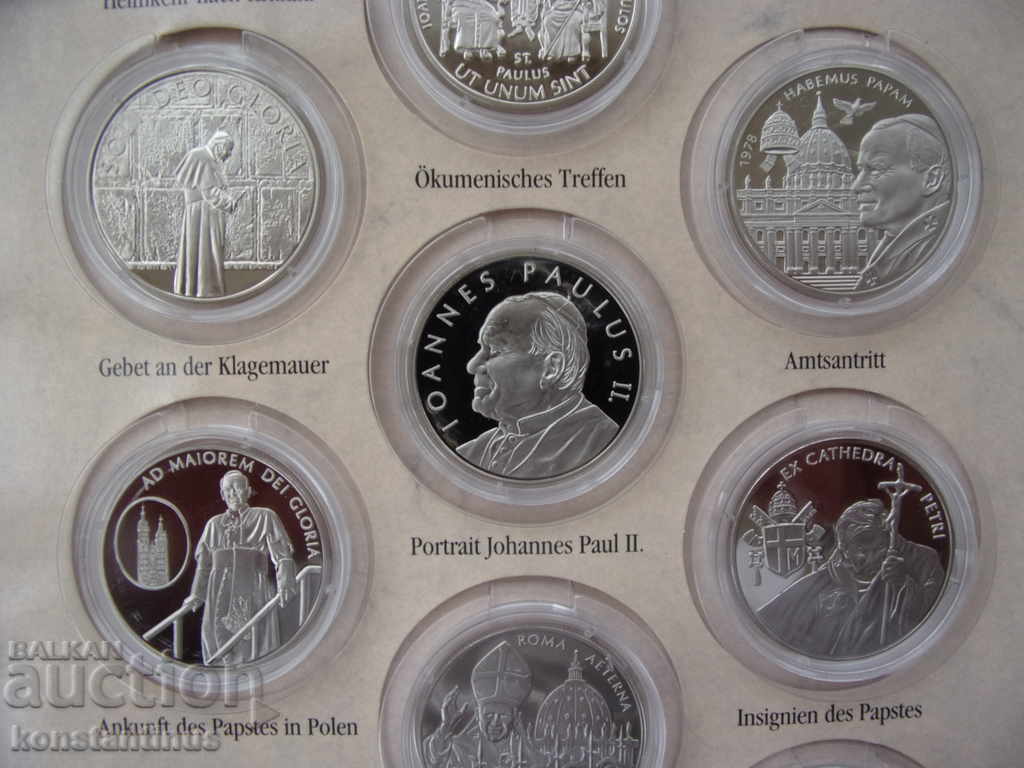 Auction  Malta Set 10 Leary 2005 John Paul II UNC