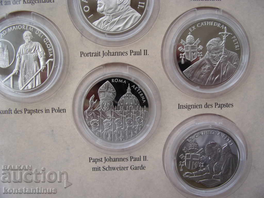 Delivery of Malta Set 10 Leary 2005 John Paul II UNC