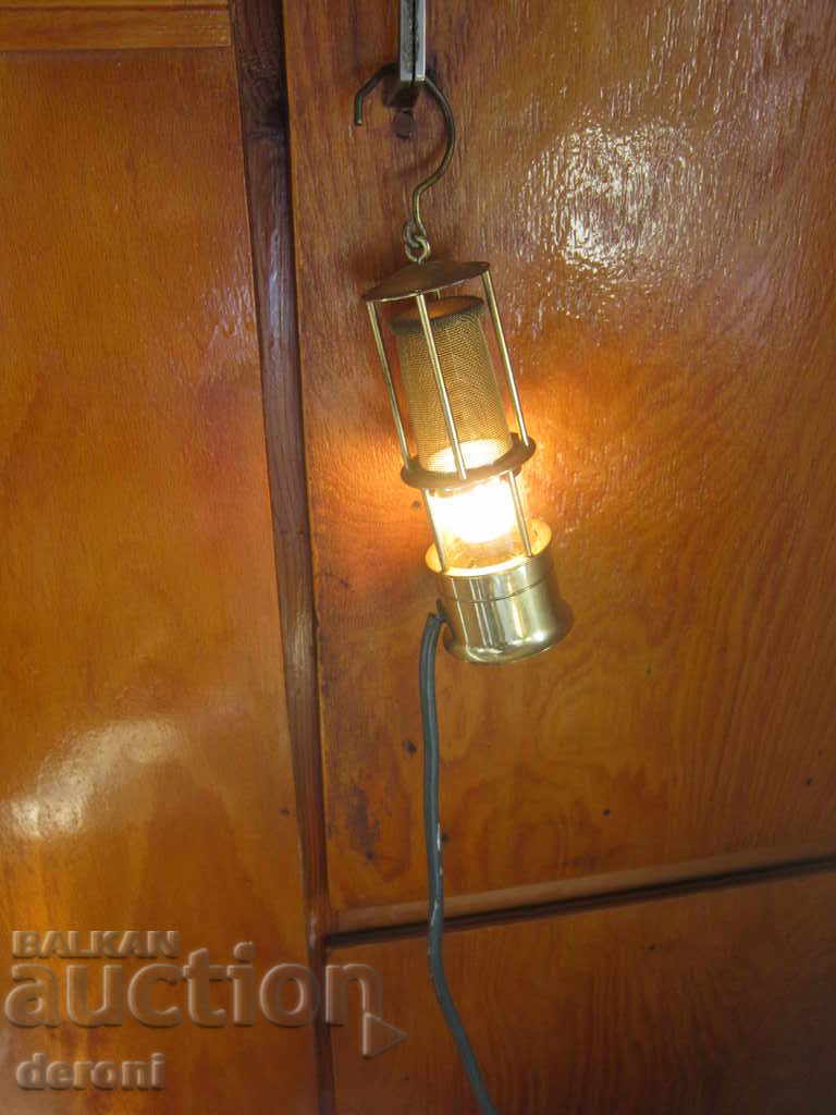 Старина подвижна бронзова лампа фенер - 5