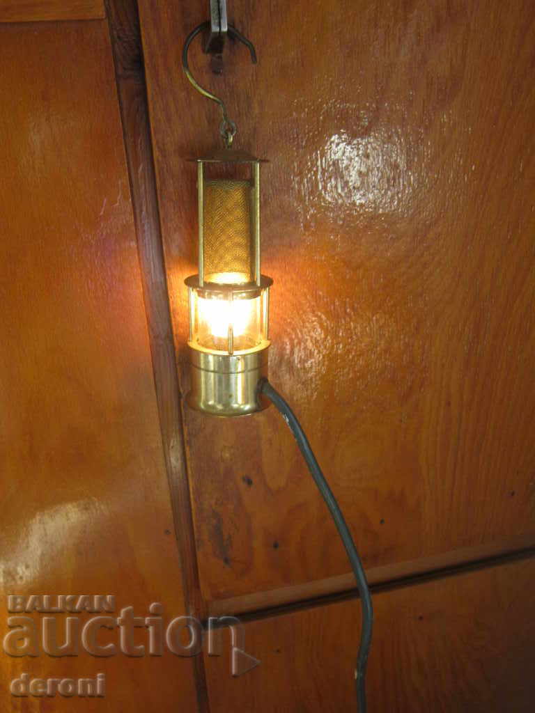Старина подвижна бронзова лампа фенер - 6