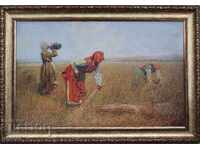 "Harvest in Chepinsko" 1905, Ivan Angelov, painting