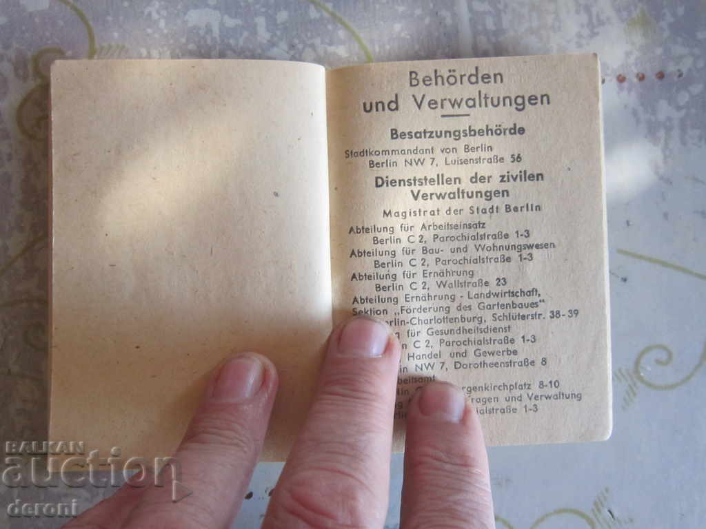 Unique German occupation calendar 1946 - 7 Unique German occupation calendar 1946 - 7