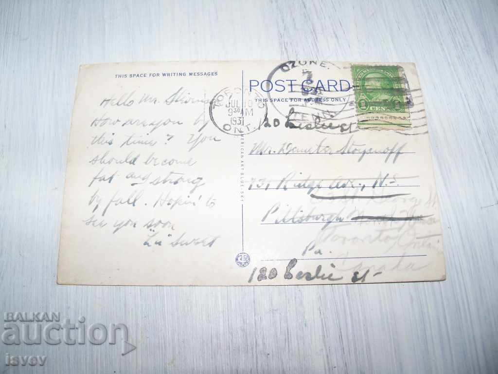 Old postcard from Tennessee, USA 1931. Highland fall - 6 Old postcard from Tennessee, USA 1931. Highland fall - 6