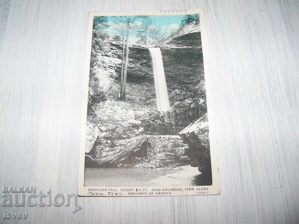 Old postcard from Tennessee, USA 1931. Highland fall Old postcard from Tennessee, USA 1931. Highland fall
