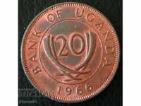 20 cents 1966, Uganda