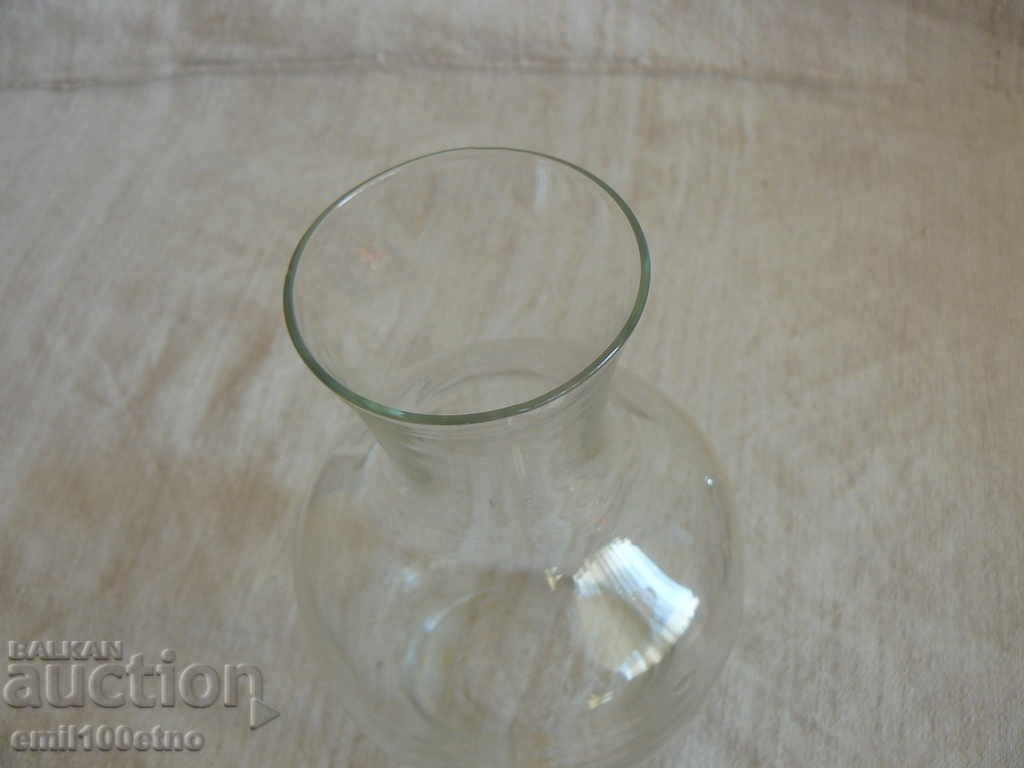 Old Vase thin engraved glass with price 9.00 BGN | € 4.60