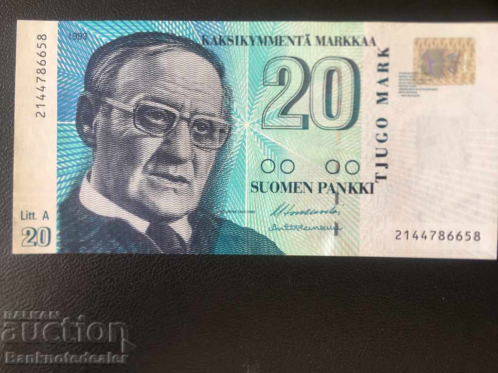 Finland 20 markkaa 1992 Pick 122 Ref 6658 Unc