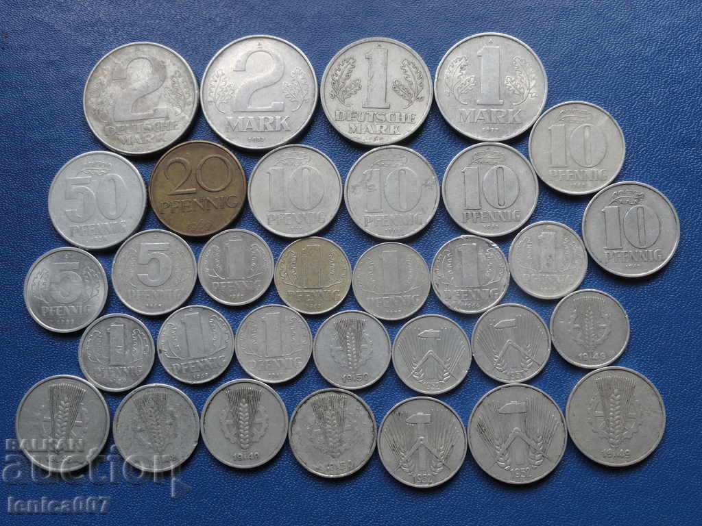 Germania (RDG) - Lot de monede (32 de bucăți)