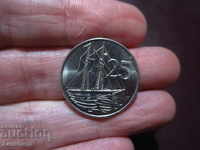 CAYMANS - ΝΗΣΙΑ CAYMAN 25 cents 2002 SAILBOAT