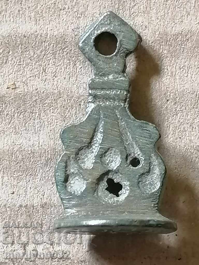 Licitație Sigiliu de bronz otoman vechi Unic Licitație Sigiliu de bronz otoman vechi Unic