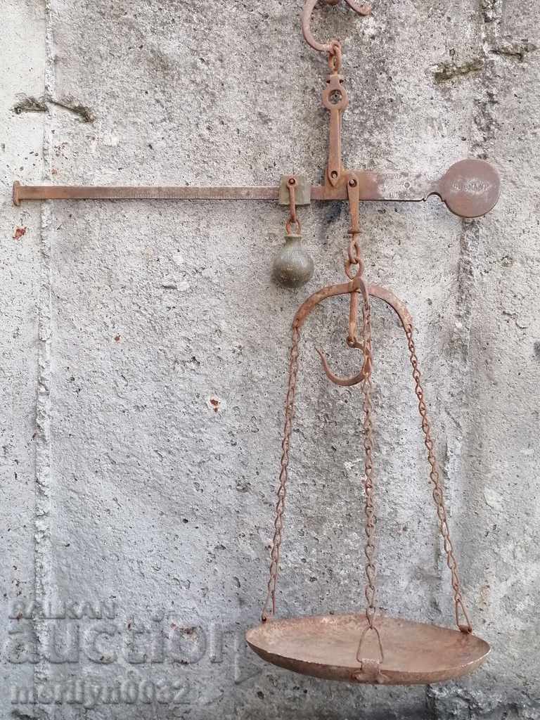 Romanian scale with mace scale wrought iron palanza