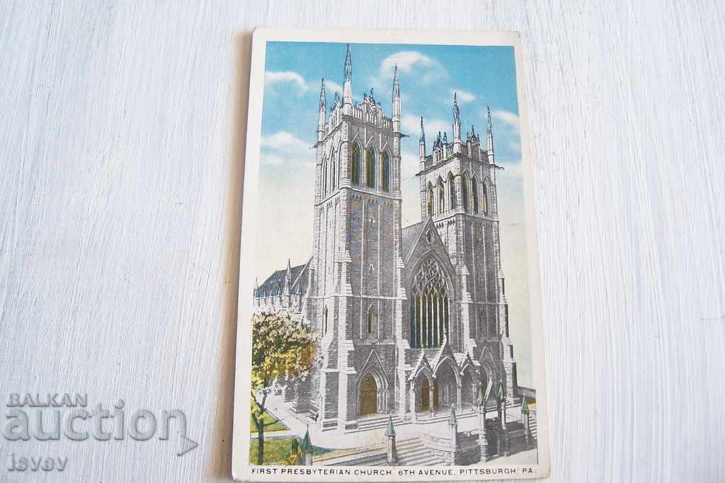 Old postcard Presbyterian Church, Pittsburgh USA