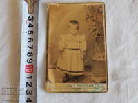 Old photo cardboard small child PE