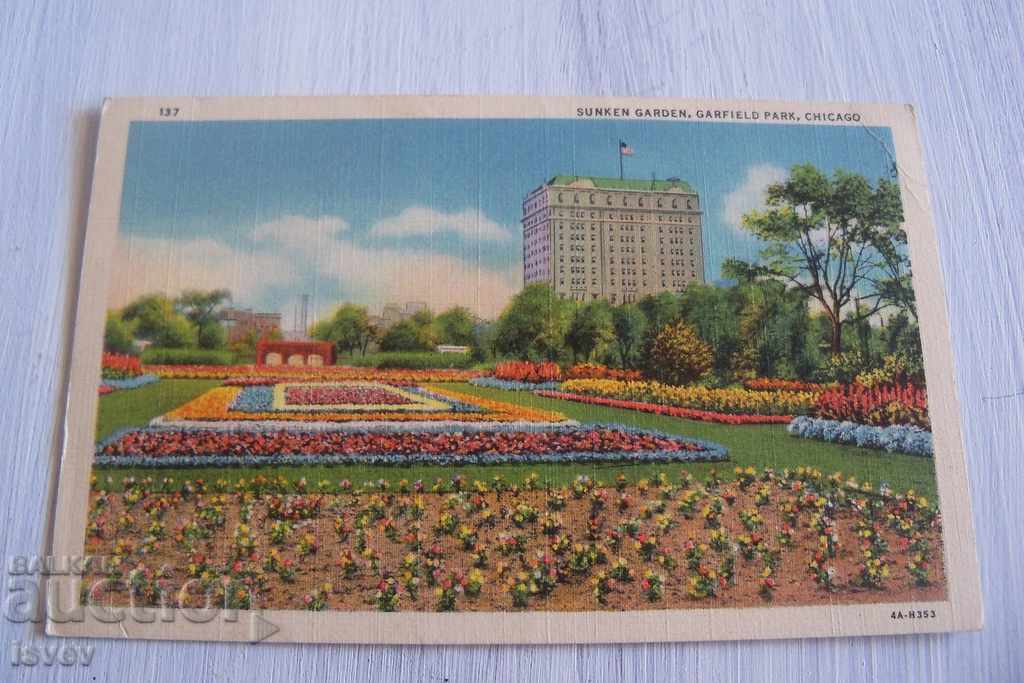 Old postcard Garfield Park, Chicago, USA 1930