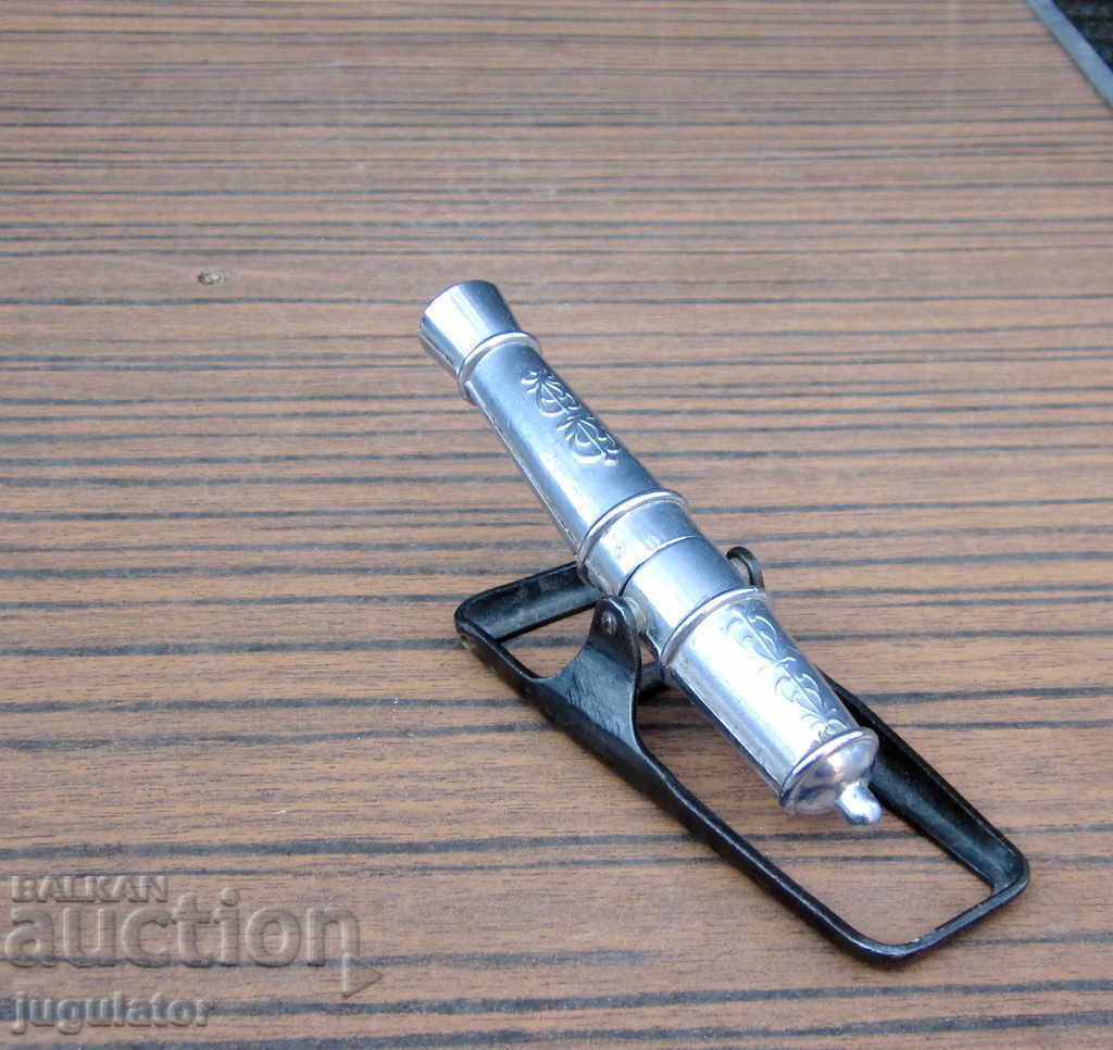 Auction old metal mock-up model of cannon opener and corkscrew Auction old metal mock-up model of cannon opener and corkscrew