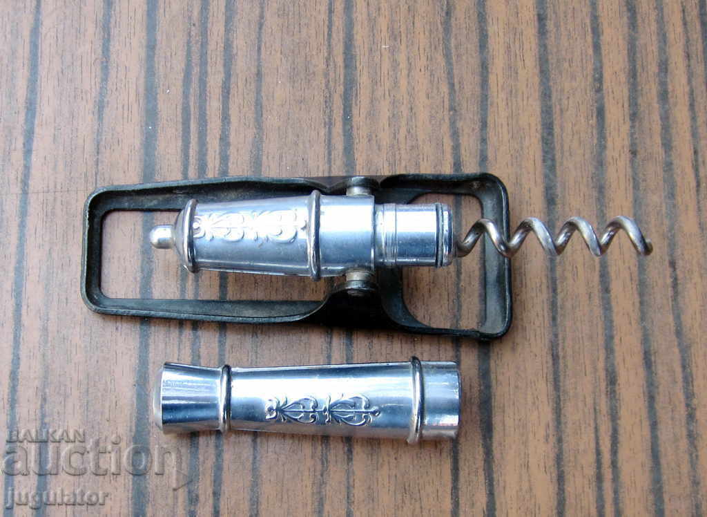 old metal mock-up model of cannon opener and corkscrew - 5 old metal mock-up model of cannon opener and corkscrew - 5