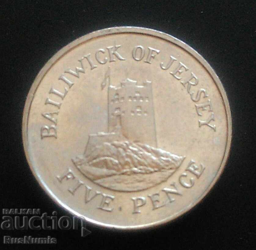 Jersey. 5 pence 2008 UNC.