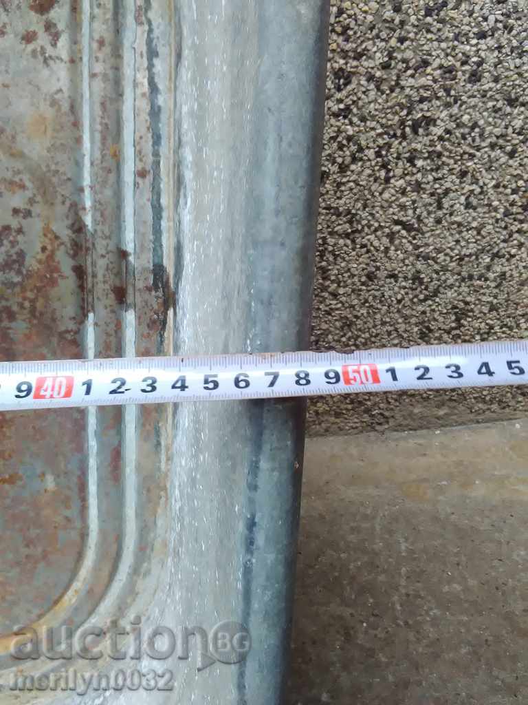 Old galvanized trough, household dish basin - 5