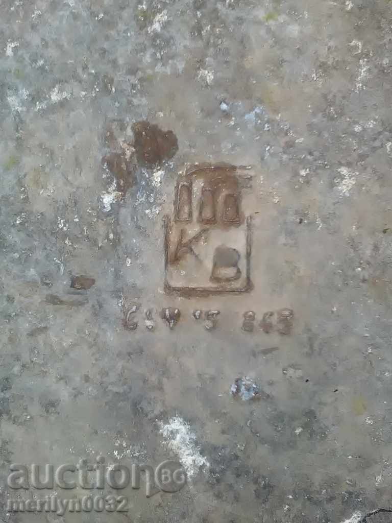 Old galvanized trough, household dish basin - 7