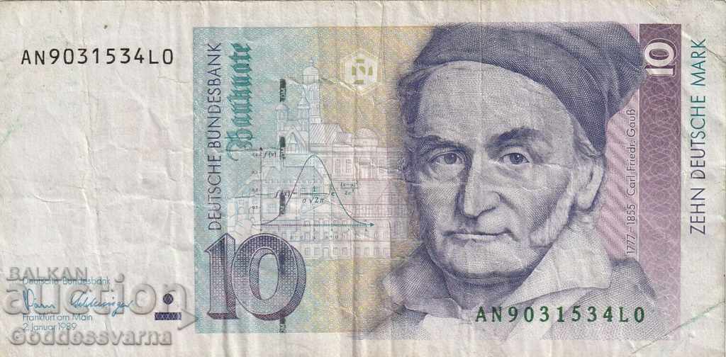 Germany 10 Mark 1989 Ref 34L0