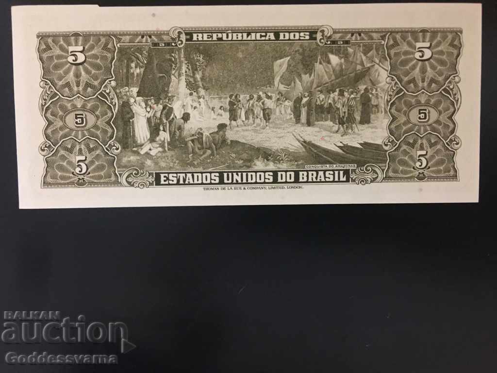 Brazil 5 Cruzeiros 1964 Pick 176d low number 1044 with price 20.00 BGN | € 10.23 Brazil 5 Cruzeiros 1964 Pick 176d low number 1044 with price 20.00 BGN | € 10.23