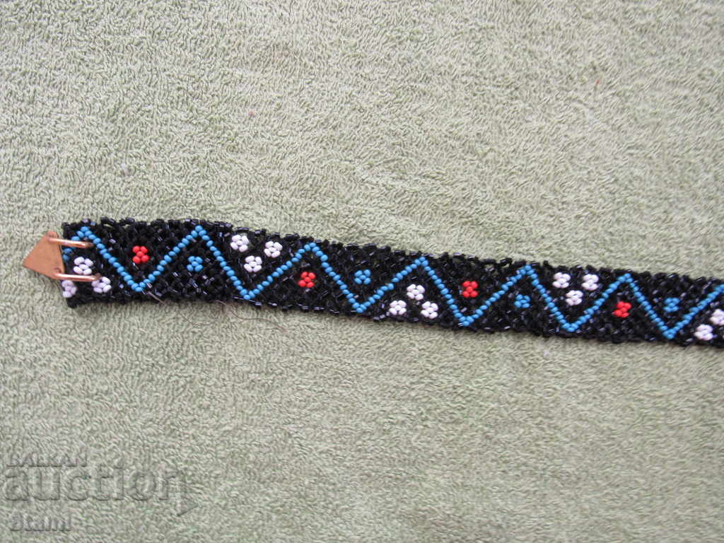 Bead belt with geometric figures from the time of the Soc with price 60.00 BGN | € 30.68 Bead belt with geometric figures from the time of the Soc with price 60.00 BGN | € 30.68