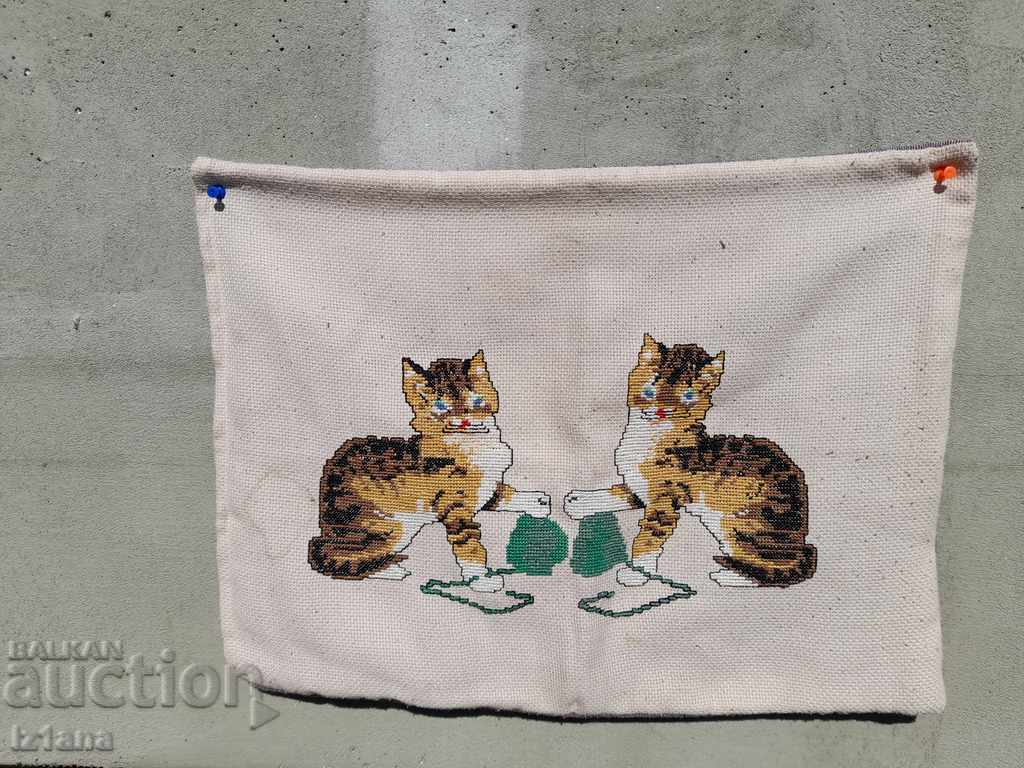 An old embroidered pillow case with price 10.00 BGN | € 5.11