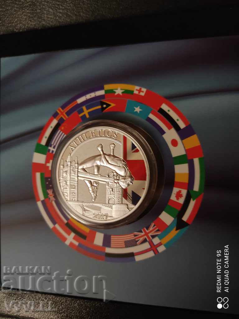 2017 1 dolar. NIUE. Atletism Londra. Tiraj 999 buc. - 5