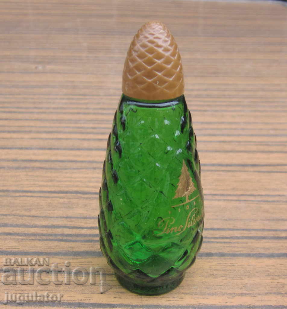 old glass bottle perfume bottle green cone with price 20.00 BGN | € 10.23