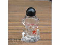 old Russian glass bottle perfume bottle dog
