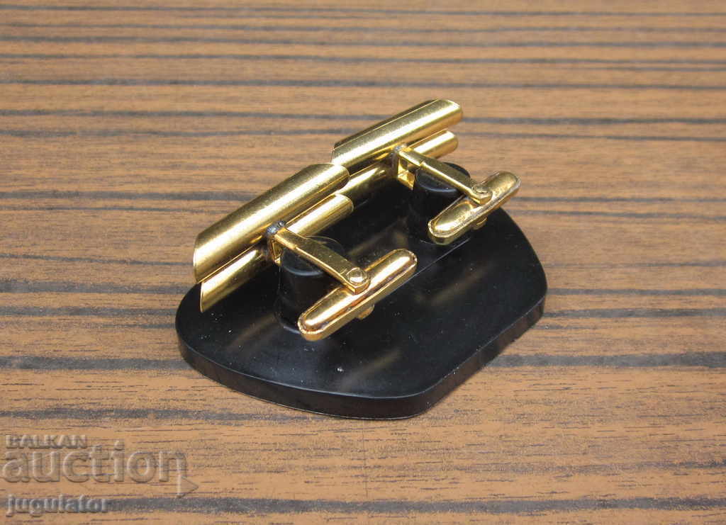 old antique gilded double cuffs unused - 5 old antique gilded double cuffs unused - 5