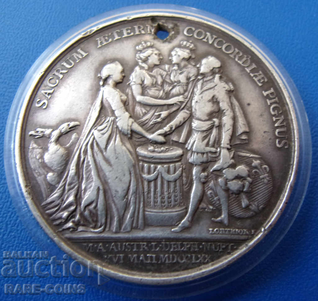 Louis XV 22,35 g 38 mm. Argint extrem de rar original