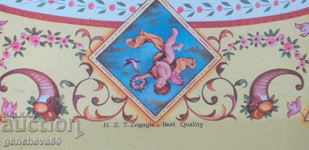 Винтидж голяма емайлирана табла с ангели - 6