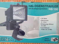 Halogen German floodlight with sensor