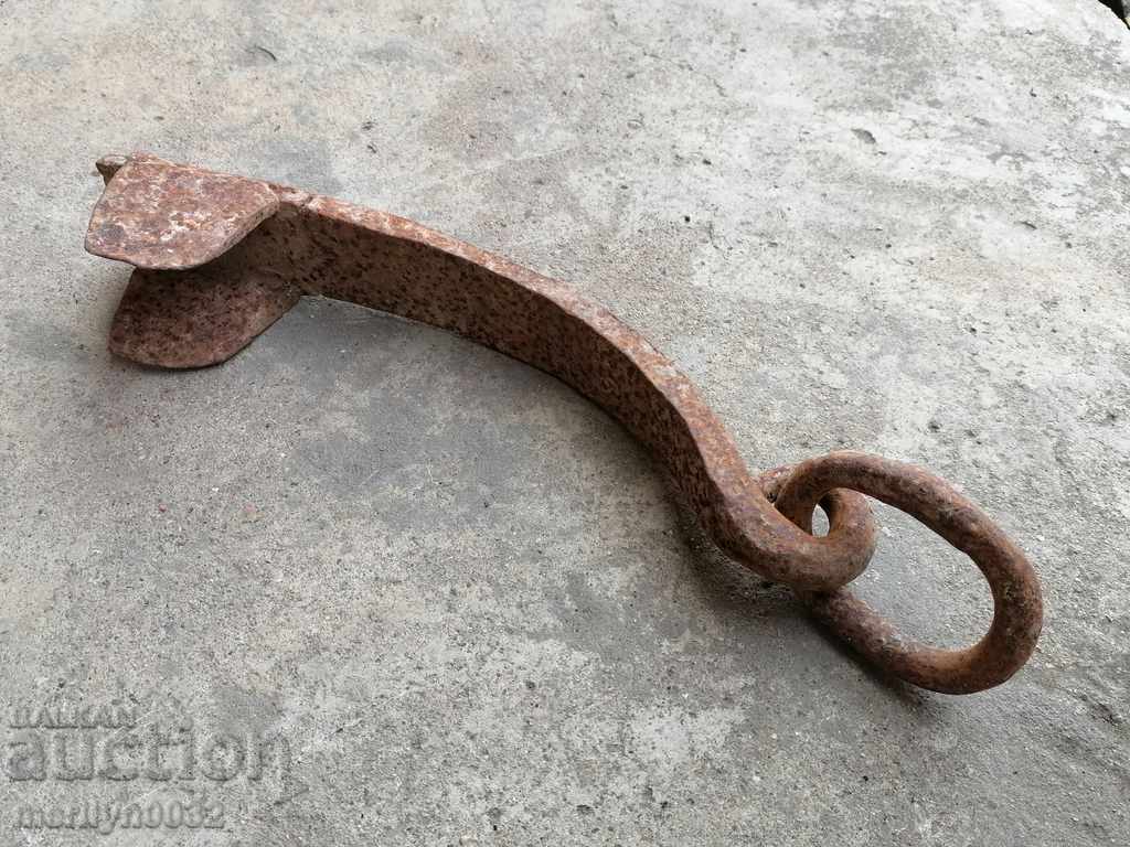 Auction Hand forged wagon brake, wrought iron Auction Hand forged wagon brake, wrought iron