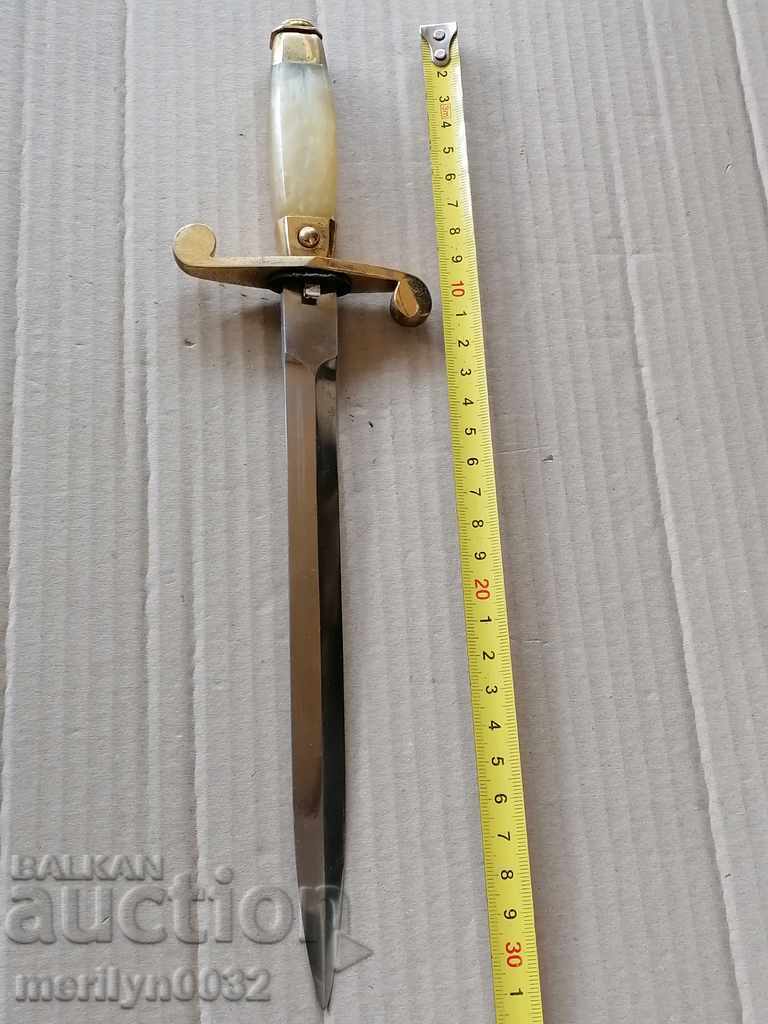 Pumnal de ofițer militar român, social, model, teacă, suporturi - 5 Pumnal de ofițer militar român, social, model, teacă, suporturi - 5