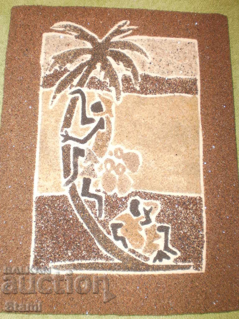 Auction  Picture of sand from Africa-On / under / the palm tree
