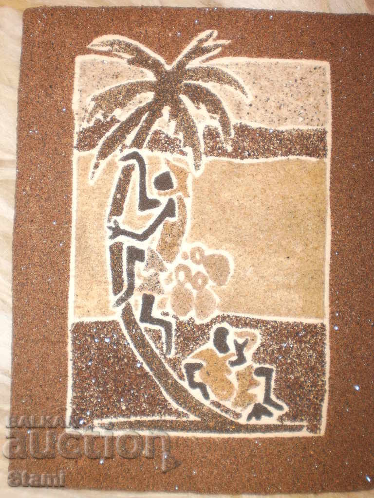 Delivery of Picture of sand from Africa-On / under / the palm tree