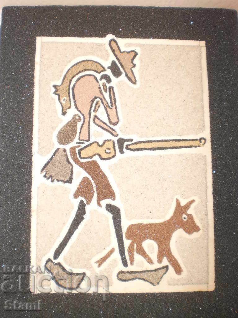 Аукцион Картина от пясък от Африка-Бушмен Аукцион Картина от пясък от Африка-Бушмен