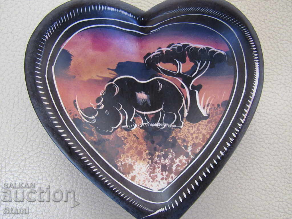 castron decorativ -Heart de săpun piatră BIG 5-zebră