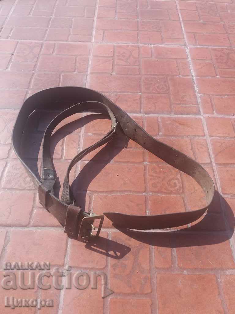 Old Officer's Military Belt, Tsar's, With Shoulder Straps Old Officer's Military Belt, Tsar's, With Shoulder Straps