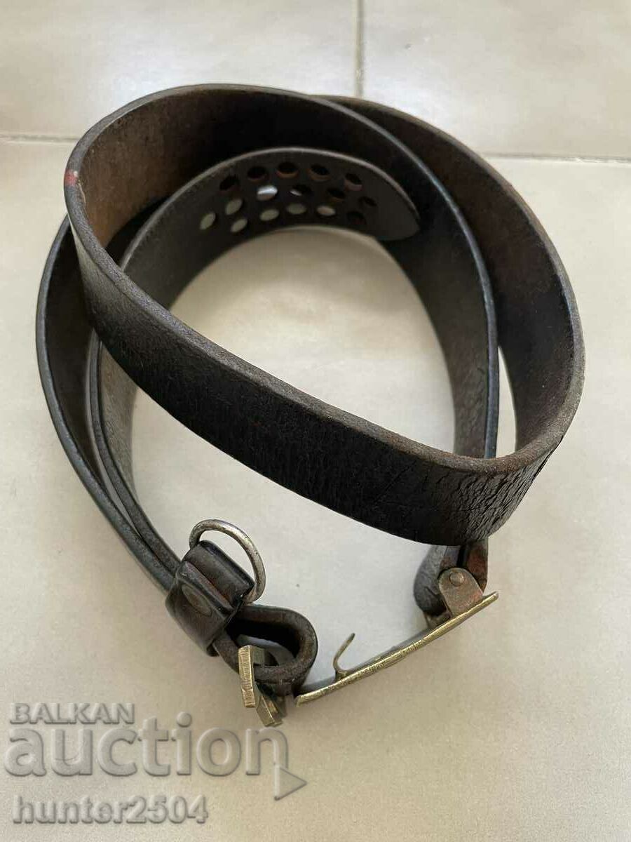 Belt - leather, royal
