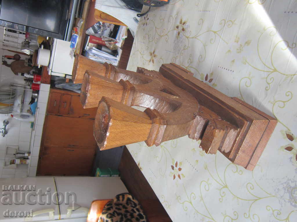 Unique large hunting wood candle carving - 5 Unique large hunting wood candle carving - 5