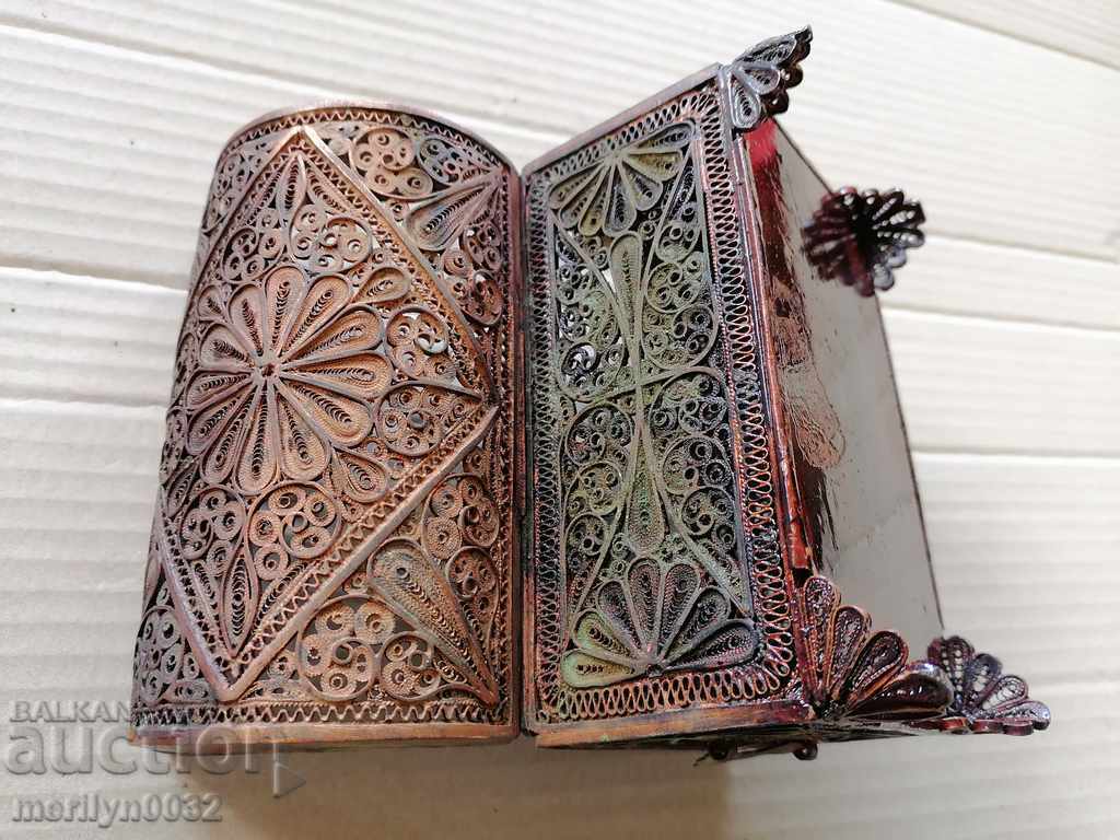 Metal jewelry box copper filigree craftsmanship - 5 Metal jewelry box copper filigree craftsmanship - 5